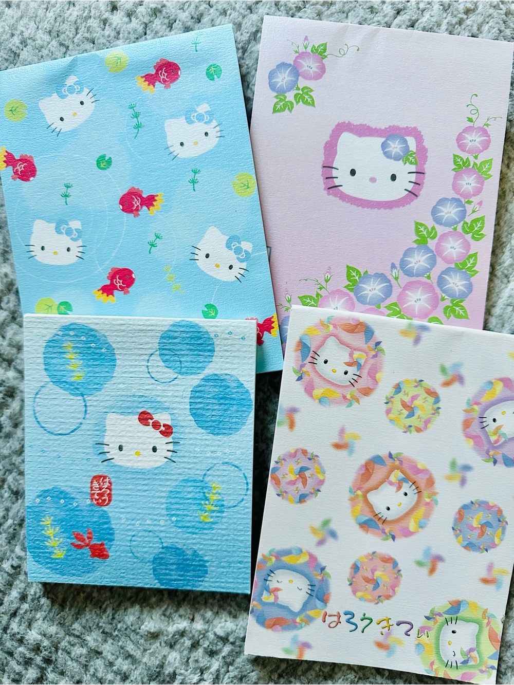 Sanrio Hello Kitty Notecard Collection - Blue, Pink, White